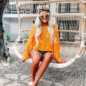 F21 Neon Orange Pullover